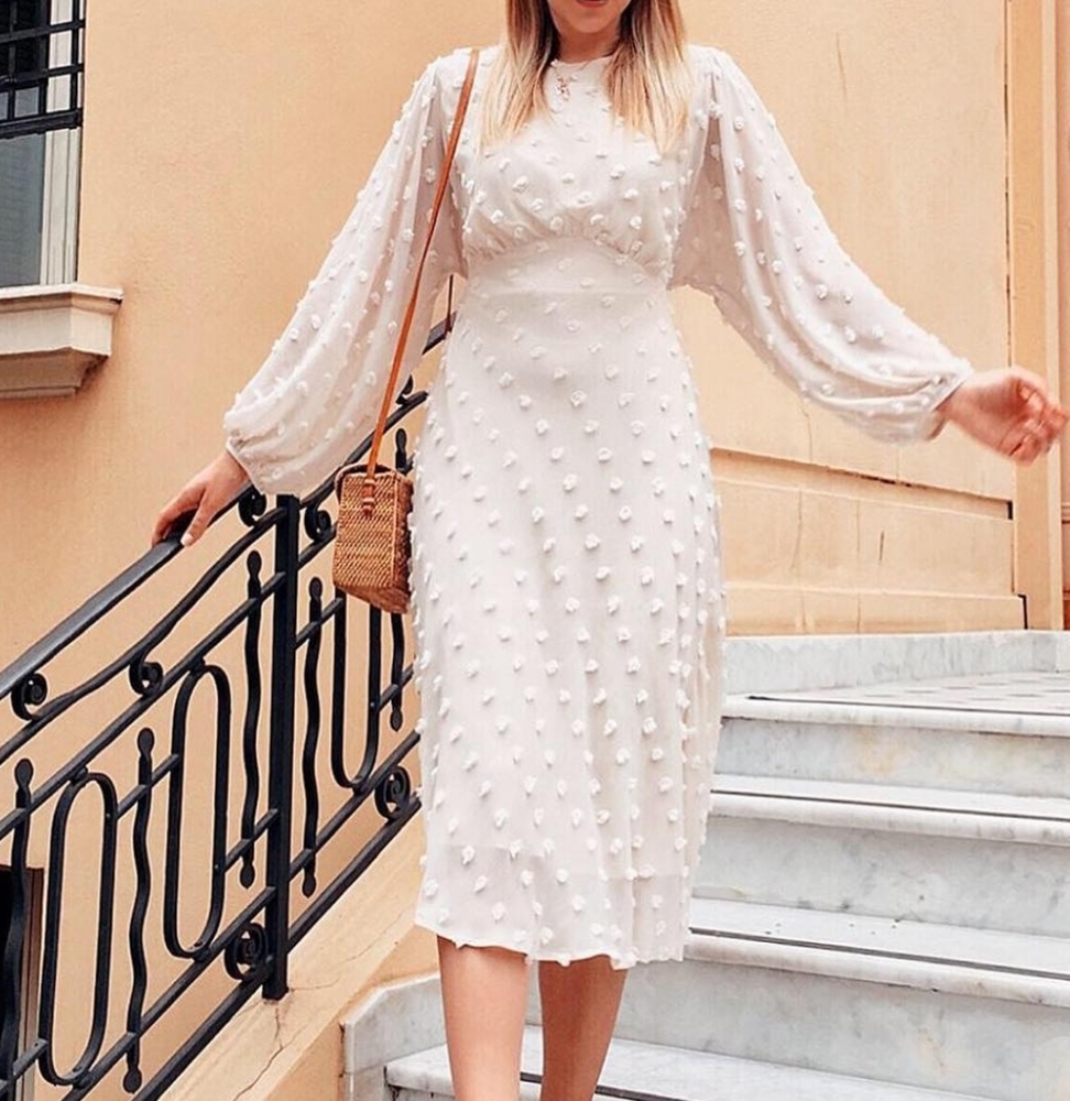 Fairy Princess Cream Maxi Dress Size Medium NWT Boutique - Picture 5 of 12